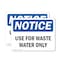 Signmission Use For Waste Water Only, 10 in W x Rectangle, Plastic OS-2PACK-NS-P-710-L-18796 - alternate 1